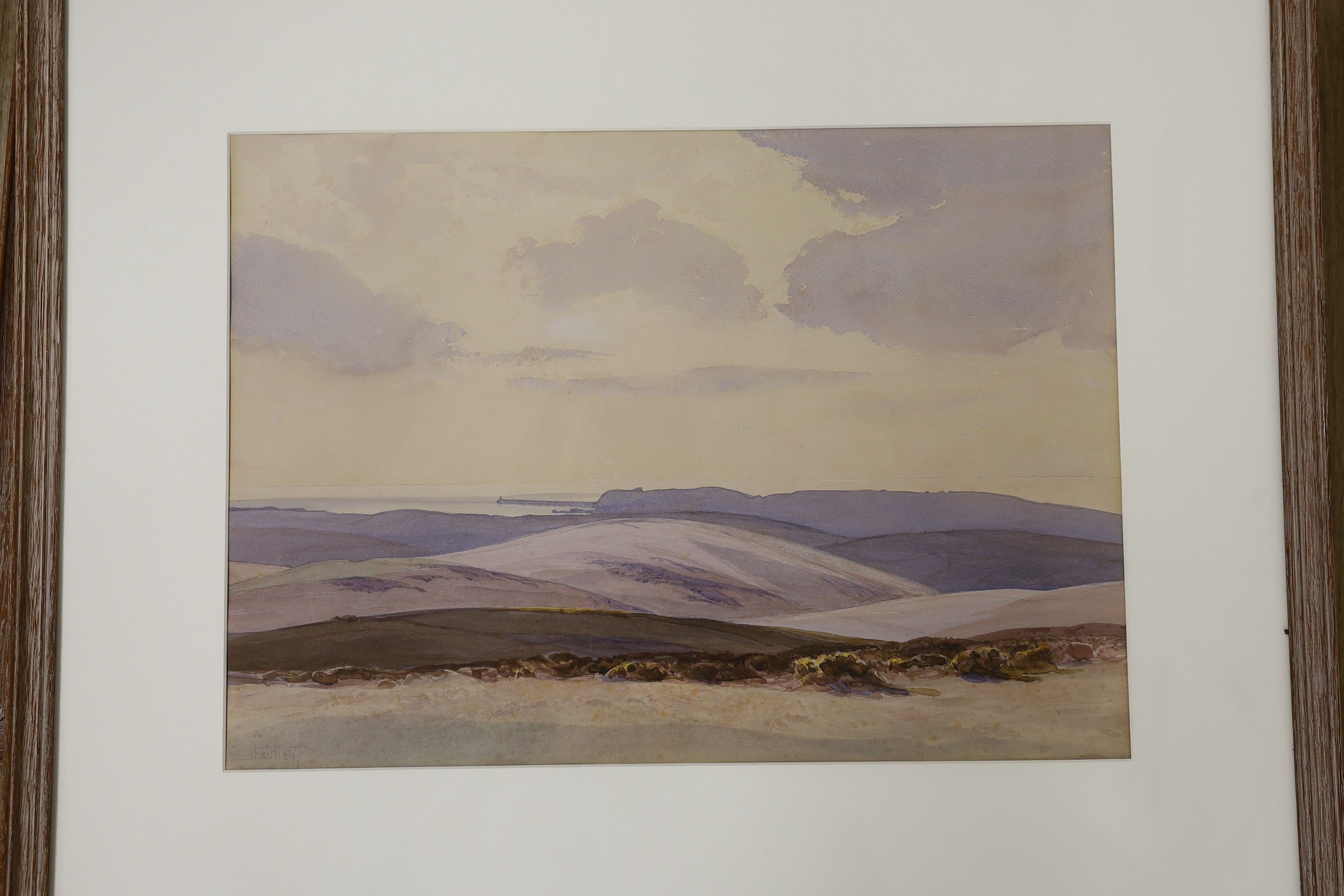 Walter Robert Stewart Acton (1879-1960), two watercolours, Sussex landscapes, signed, 32 x 44cm, frames differ